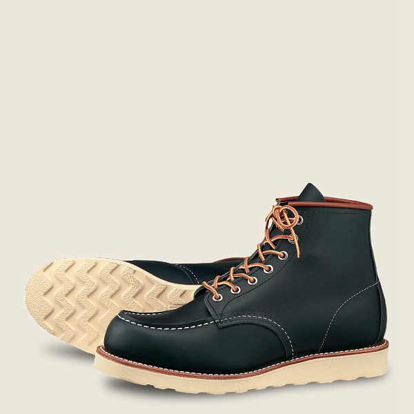 Red Wing Mens Classic Moc - 6-inch Portage Leather - Heritage Boots Navy - 7683RICHQ